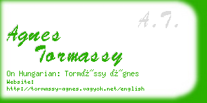 agnes tormassy business card